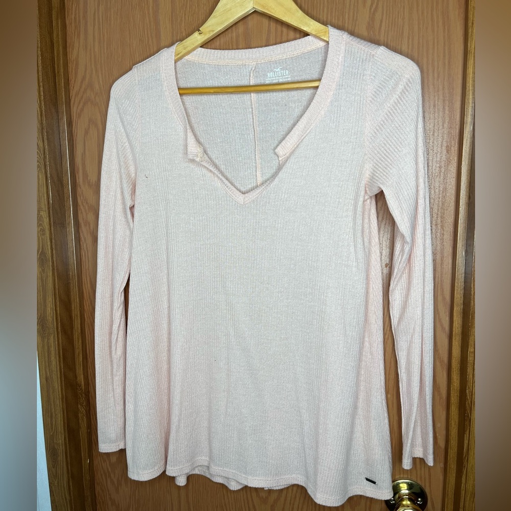 Pale Pink Fairy Hollister Long Sleeve Top - Women's Small